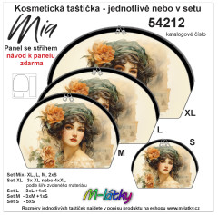 MOB Panel kosmetická taštička Mia - vintage dáma Panel se střihem tisk na objednávku