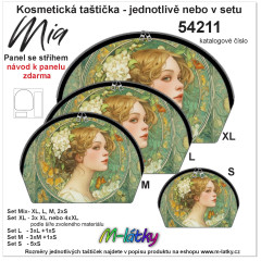 MOB Panel kosmetická taštička Mia - vintage dáma Panel se střihem tisk na objednávku