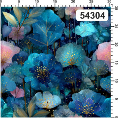 OB Metráž magické květy náš tisk na objednávku – výběr z materiálů