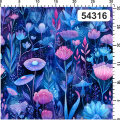 OB Metráž malované fantasy květy náš tisk na objednávku – výběr z materiálů