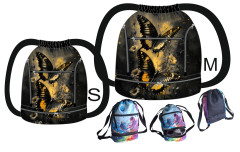 MOB B Panel sportovní stahovací vak (batoh) s dvojitým dnem OZZY motýli fotonávod v popisu produktu - výběr z rozměrů