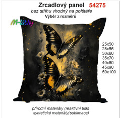 MOB Zrcadlový panel na polštář motýli náš tisk na objednávku