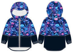 OB F - Panel se střihem dětská bunda Trail fantasy květy 80-170 tisk na objednávku