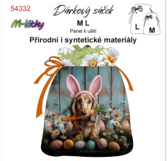 MOB Dárkový sáček andulky - panel se střihem náš tisk na objednávku - výběr z variant