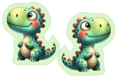 OB Panel tvarovaný dekorativní 3D polštář L (1/2) - veselý kreslený dino tisk na objednávku