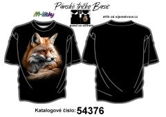 MOB K - Panel k ušití se střihem - pánské tričko BASIC - liška náš sublimační tisk na objednávku