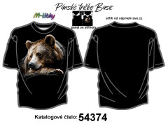 MOB K - Panel k ušití se střihem - pánské tričko BASIC - medvěd náš sublimační tisk na objednávku