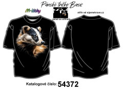 MOB K - Panel k ušití se střihem - pánské tričko BASIC - jezevec náš sublimační tisk na objednávku