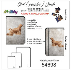 MOB Panel se střihem - obal Jarda -  na sešity, čtečku, tablet a další - kokršpaněl fotonávod v popisu produktu - výběr z rozměrů