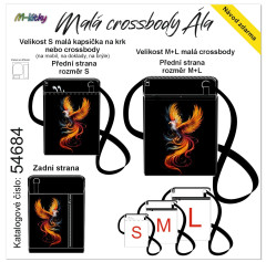 MOB Panel - Malá crossbody Ála - výběr z rozměrů - pták ohnivák návod k panelu zdarma - více v popisu produktu