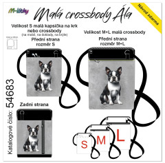 MOB Panel - Malá crossbody Ála - výběr z rozměrů - Francouzský buldoček návod k panelu zdarma - více v popisu produktu