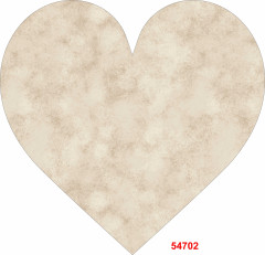 OB Panel k ušití tvarovaný dekorativní polštář srdce (zadní strana) grunge výběr z variant