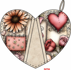 OB Kuchyňská chňapka (chňapky) srdce malované květy na patchworku panel k ušití