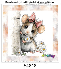 MOB Panel k ušití  - dekorativní polštář - velikonoční myška výběr z variant