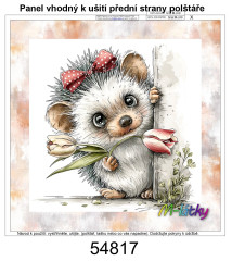 MOB Panel k ušití  - dekorativní polštář - velikonoční ježek výběr z variant