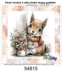 MOB Panel k ušití  - dekorativní polštář - velikonoční veverka výběr z variant
