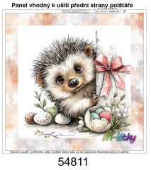 MOB Panel k ušití  - dekorativní polštář - velikonoční ježek výběr z variant