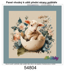 MOB Panel k ušití  - dekorativní polštář - ovečka ve skořápce výběr z variant