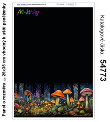 MOB Panel  o rozměru 25x35 cm - vhodný na ušití peněženky - muchomůrky výběr z variant materiálu - vlastní sublimační tisk na objednávku