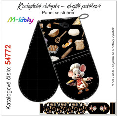 MOB Kuchyňská chňapka(chňapky) dvojitá pekáčová - myška pekařka Panel se střihem - fotonávod v popisu produktu