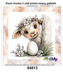MOB Panel k ušití  - dekorativní polštář - velikonoční ovečka výběr z variant