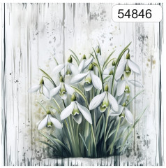 OB Panel čtvercový jarní kolekce sněženky výběr z rozměrů a materiálů – tisk na objednávku