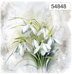 OB Panel čtvercový jarní kolekce sněženky výběr z rozměrů a materiálů – tisk na objednávku