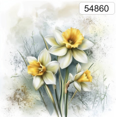 OB Panel čtvercový jarní kolekce narcisy výběr z rozměrů a materiálů – tisk na objednávku