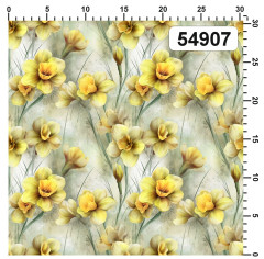 OB Metráž jarní kolekce narcisy náš tisk na objednávku – výběr z materiálů