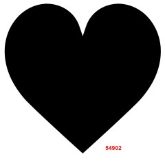 OB Panel k ušití tvarovaný dekorativní polštář srdce (zadní strana) černá RGB 000 výběr z variant