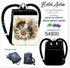 MOB B Panel batoh Adam - včely na kopretinách panel se sřihem tisk na objednávku