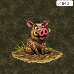 OB Panel bez střihu divočák Pepa (prase) tisk na objednávku výběr z rozměrů a materiálů