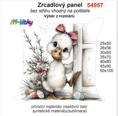 MOB Zrcadlový panel na polštář velikonoční kačenka náš tisk na objednávku