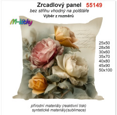 MOB Zrcadlový panel na polštář vintage růže náš tisk na objednávku