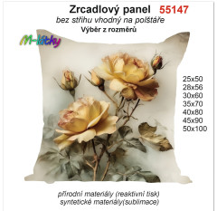 MOB Zrcadlový panel na polštář vintage růže náš tisk na objednávku