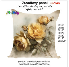 MOB Zrcadlový panel na polštář vintage růže náš tisk na objednávku