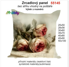 MOB Zrcadlový panel na polštář vintage růže náš tisk na objednávku