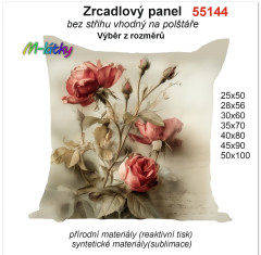MOB Zrcadlový panel na polštář vintage růže náš tisk na objednávku