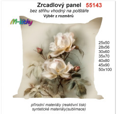 MOB Zrcadlový panel na polštář vintage růže náš tisk na objednávku