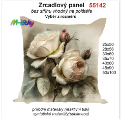 MOB Zrcadlový panel na polštář vintage růže náš tisk na objednávku