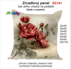 MOB Zrcadlový panel na polštář vintage růže náš tisk na objednávku