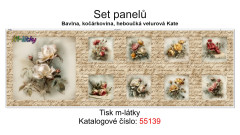 OB Set panelů nejen na patchwork vintage růže náš tisk na objednávku