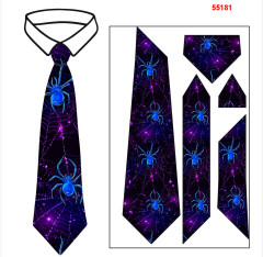 OB Kravata neonoví pavouci panel ve střihu tisk na objednávku