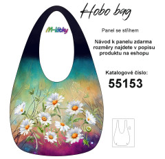 MOB Hobo bag Basic  (nákupní taška) - kopretiny - panel se střihem tisk na objednávku