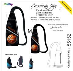 MOB B - Panel k ušití - Crossbody Jája  M/L- střih Stilla Art (Marcela Bednářová) - basketbal fotonávod v popisu produktu