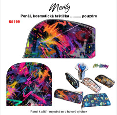 OB Monty penál (kosmetická taštička) graffiti panel ve střihu tisk na objednávku