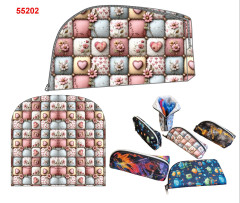 OB Monty penál (kosmetická taštička) falešný patchwork (kolekce Zahrada ticha) panel ve střihu tisk na objednávku