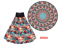 OB Panel kolová sukně  - zasněné vlčí máky tisk na objednávku – výběr z rozměrů průměr od 60 do 145 cm a  materiálů