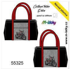 MOB Panel se střihem - cestovní taška Dáša - motorka Kočárkovina - fotonávod v popisu produktu