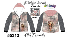 MOB F - Panel se střihem dětská bunda Basic - holčička Digitální tisk m-látky - výběr z variant  střih Fazonetka